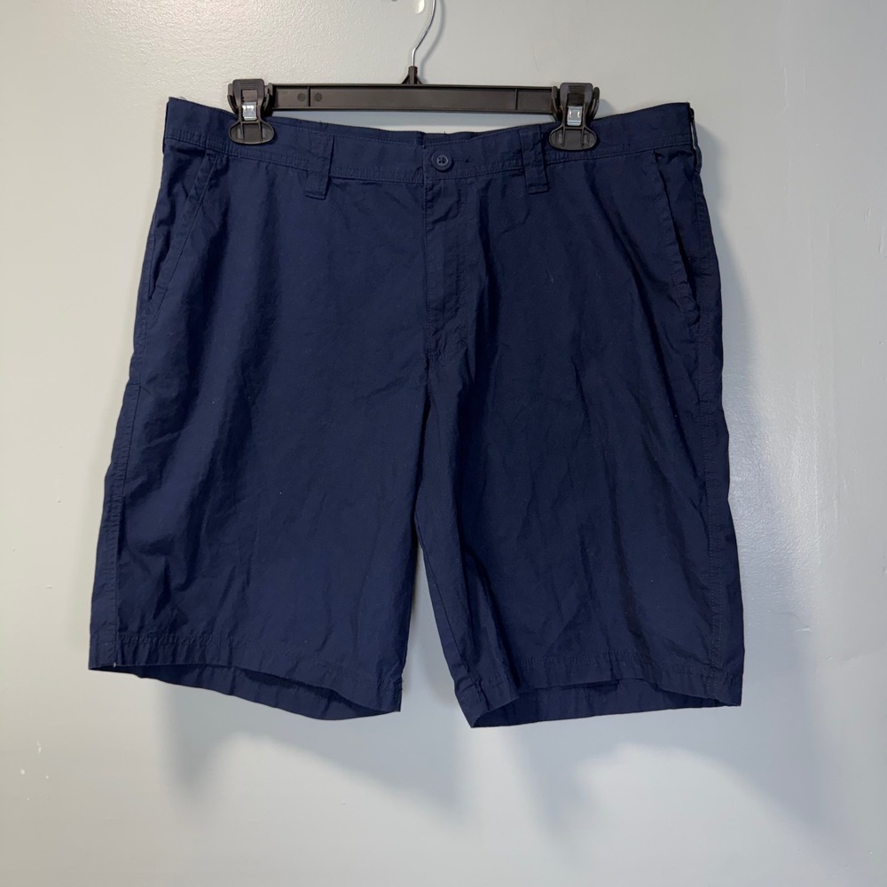 Columbia Mens Navy Blue Cotton Utility Shorts AM4471 38W 10L Gorpcore